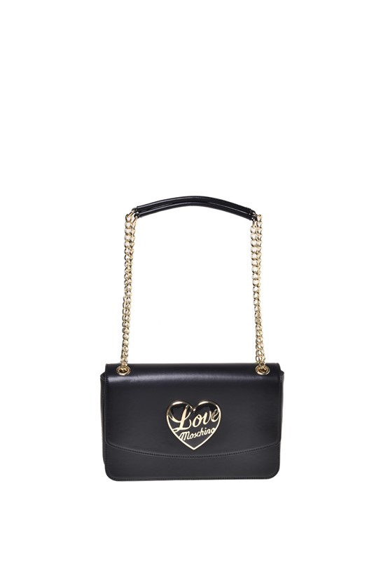 MOSCHINO - Borsa pu nero+cuore nero