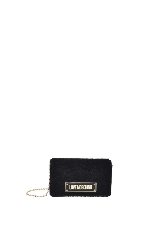 MOSCHINO - Borsa soft pl+pu nero