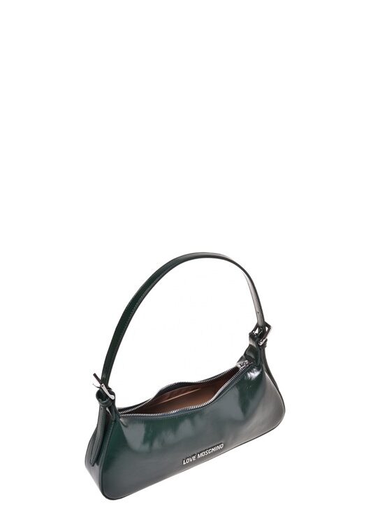 MOSCHINO - Borsa pu verde galv.nichel