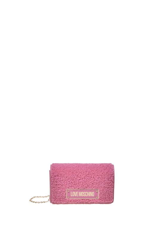 MOSCHINO - Borsa soft pl+pu rosa antico