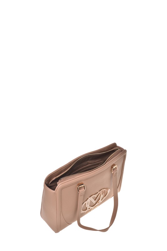 MOSCHINO - Borsa pu avorio