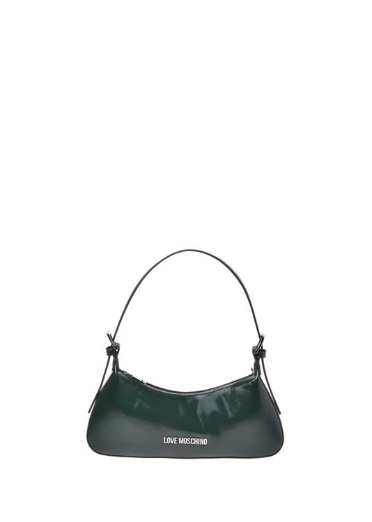 MOSCHINO - Borsa pu verde galv.nichel