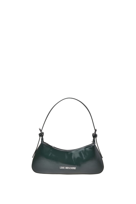 MOSCHINO - Borsa pu verde galv.nichel