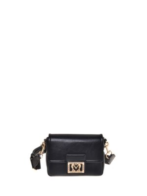 MOSCHINO - Borsa grain pu nero