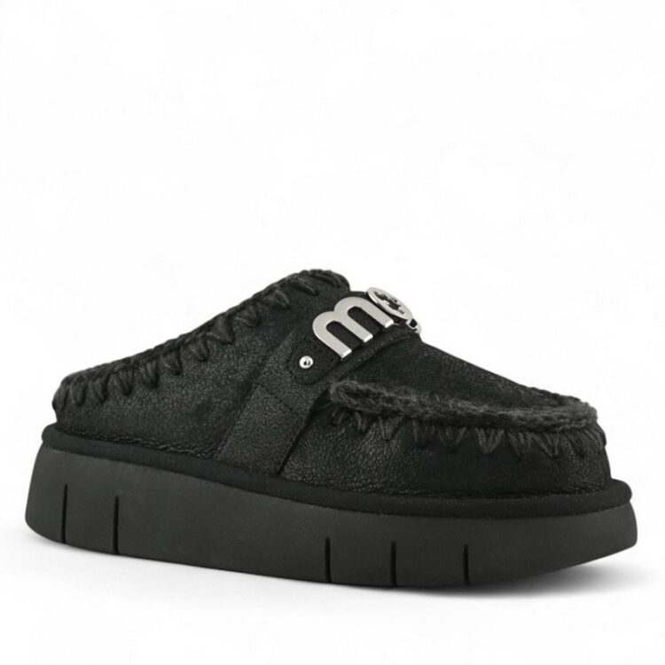 MOU - Bounce clog special leather letter logo