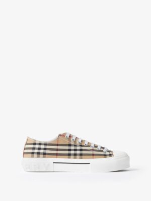 BURBERRY - Sneakers jack vintage check burberry in cotone organico