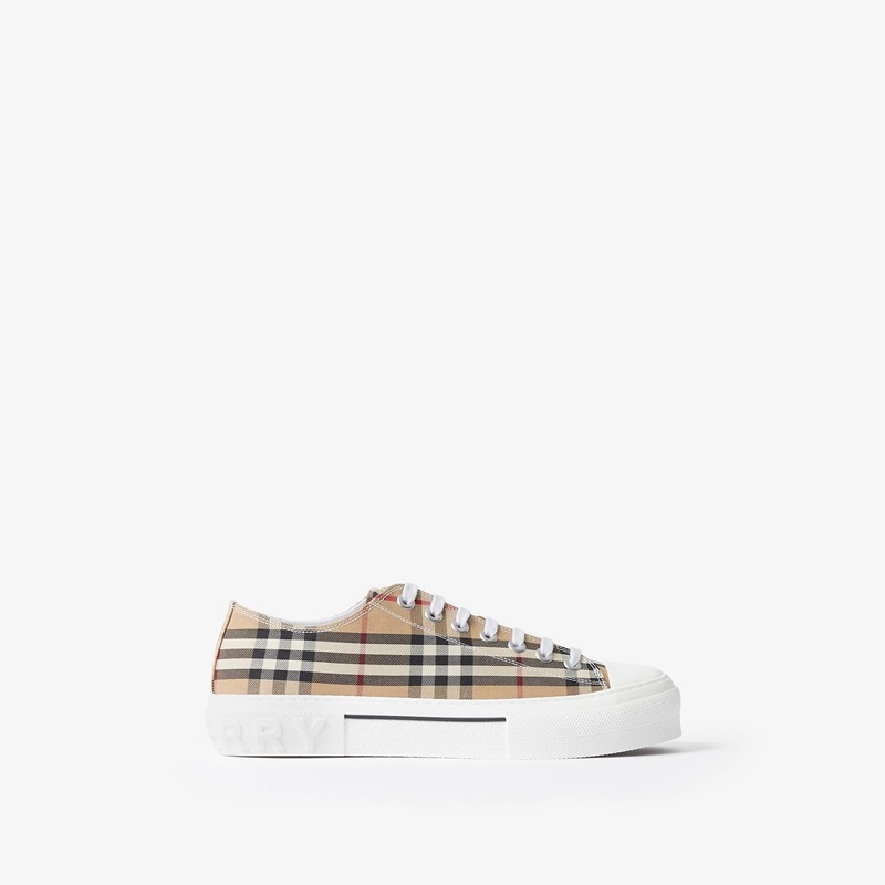 BURBERRY - Sneakers jack vintage check burberry in cotone organico