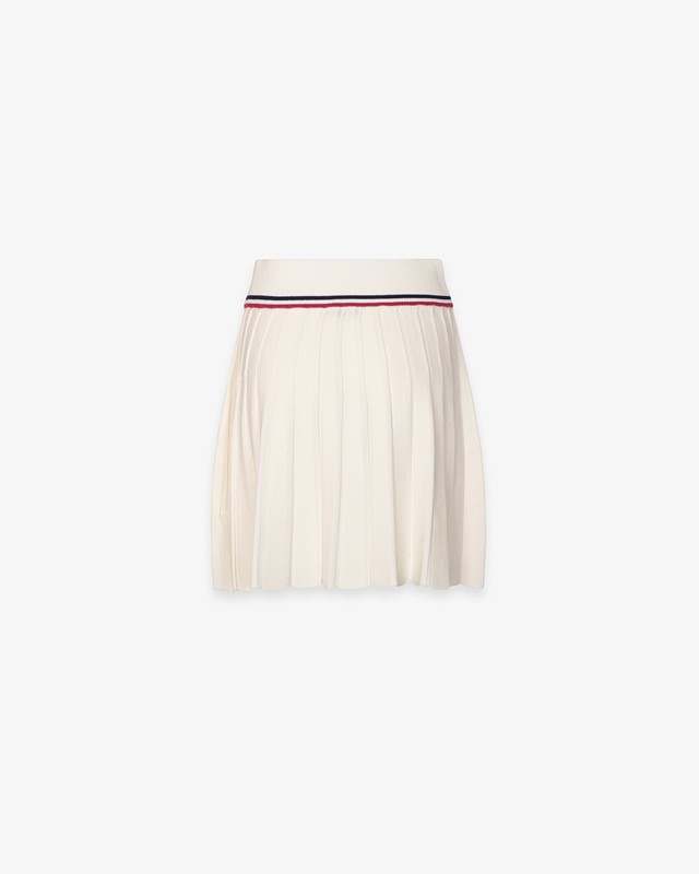 HINNOMINATE - Minigonna a pieghe in maglia con cinto smacchinato