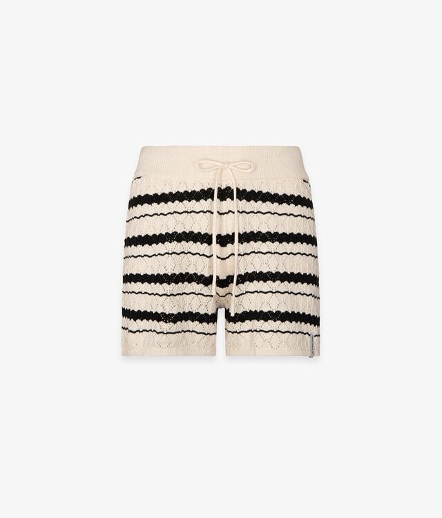 HINNOMINATE - Shorts in maglia traforata rigata