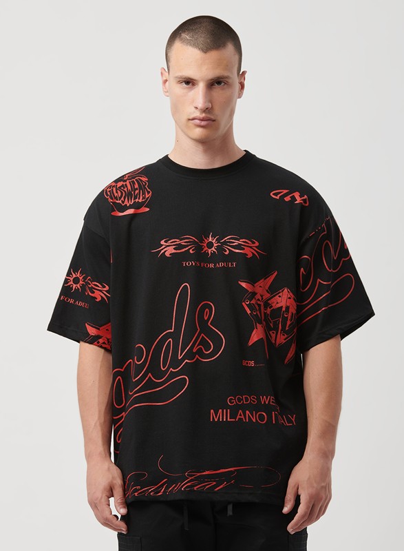 GCDS - All over history ss t-shirtss t-shirt