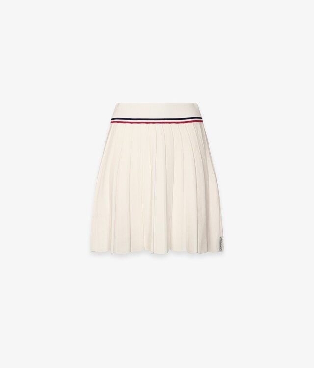 HINNOMINATE - Minigonna a pieghe in maglia con cinto smacchinato