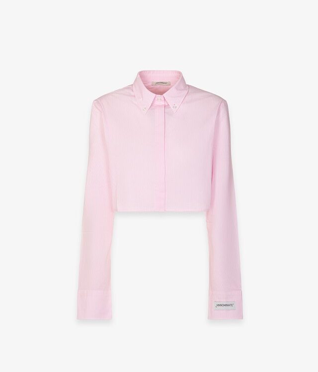 HINNOMINATE - Camicia corta rigata in cotone