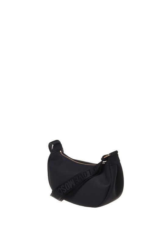 MOSCHINO - Borsa pu grs nero galv.oro