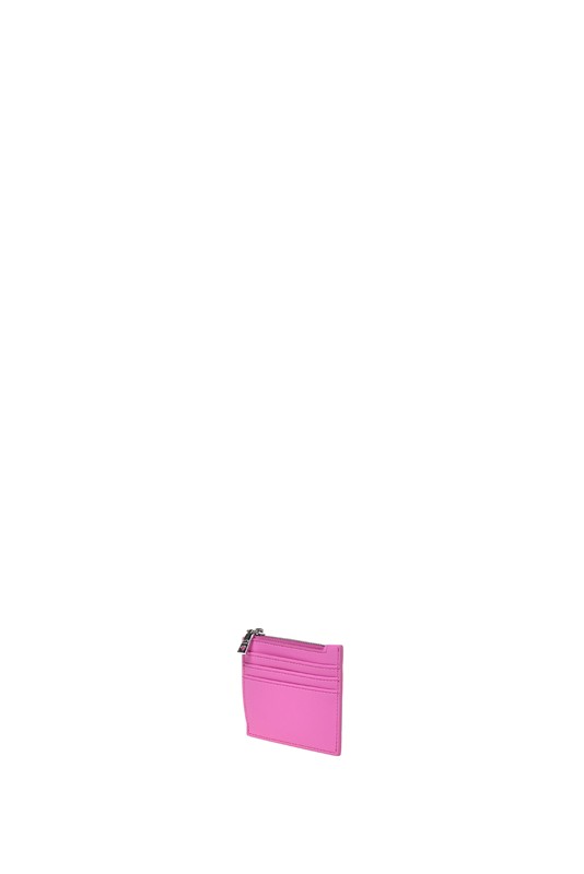 MOSCHINO - Portacarte pu grs fuxia