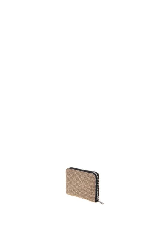 MOSCHINO - Portafoglio canvas oro