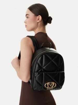 MOSCHINO - Zaino pu embossed nero