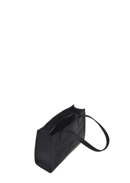 MOSCHINO - Borsa pu grs nero
