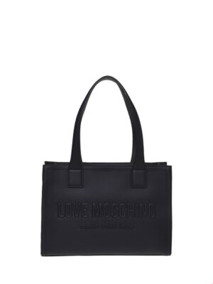 MOSCHINO - Borsa pu grs nero