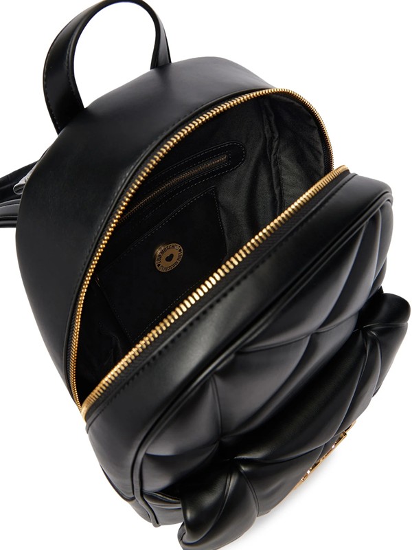 MOSCHINO - Zaino pu embossed nero