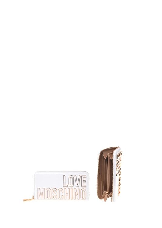 MOSCHINO - Portafoglio pu bianco