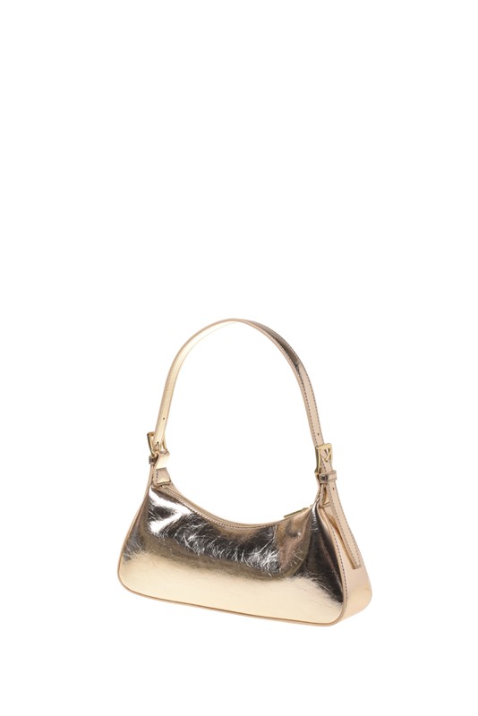 MOSCHINO - Borsa pu laminato platino