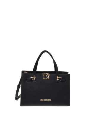 MOSCHINO - Borsa pu grs nero