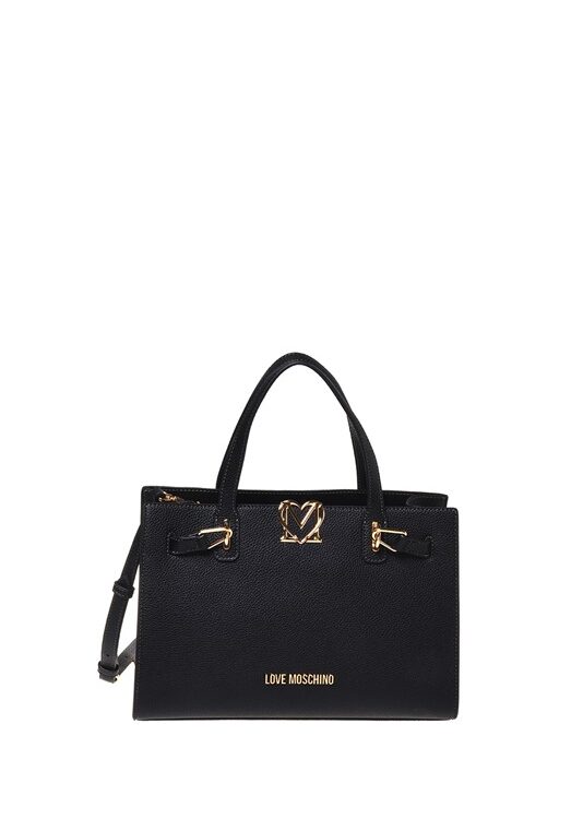 MOSCHINO - Borsa pu grs nero