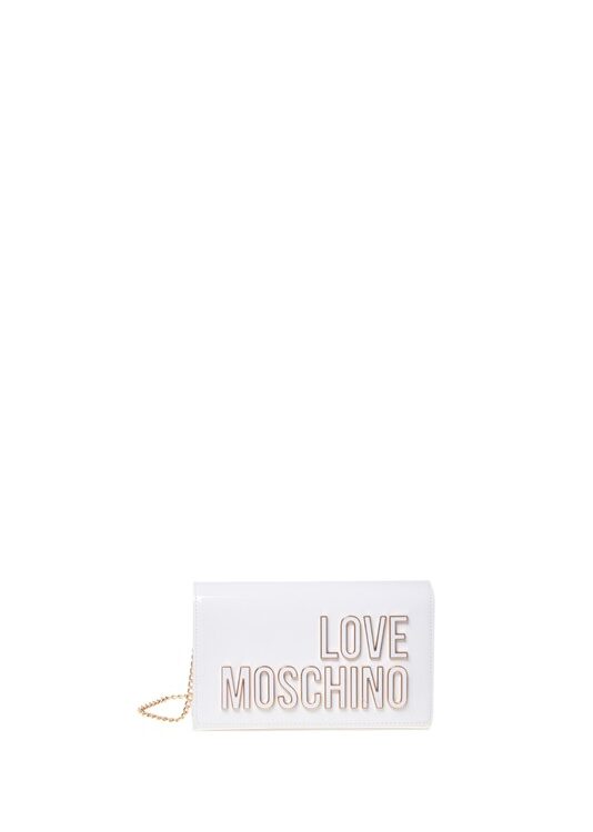 MOSCHINO - Borsa pu bianco