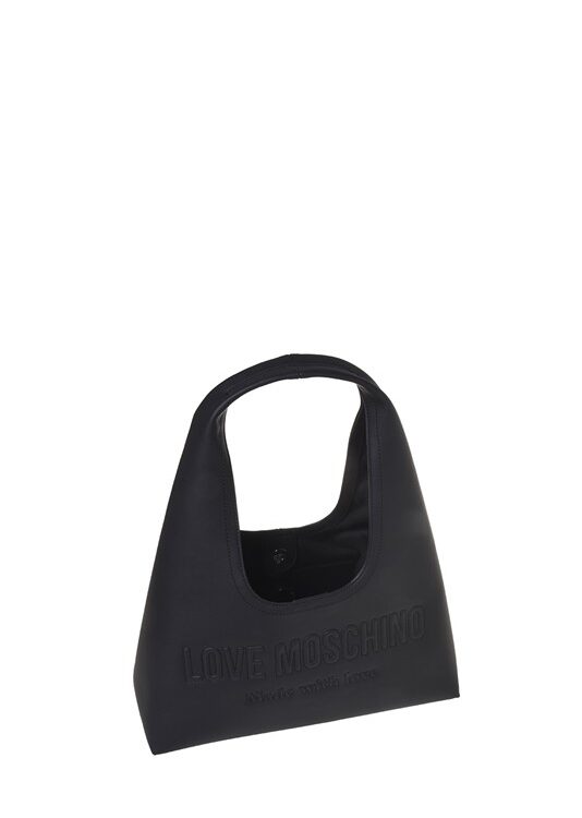 MOSCHINO - Borsa pu grs nero