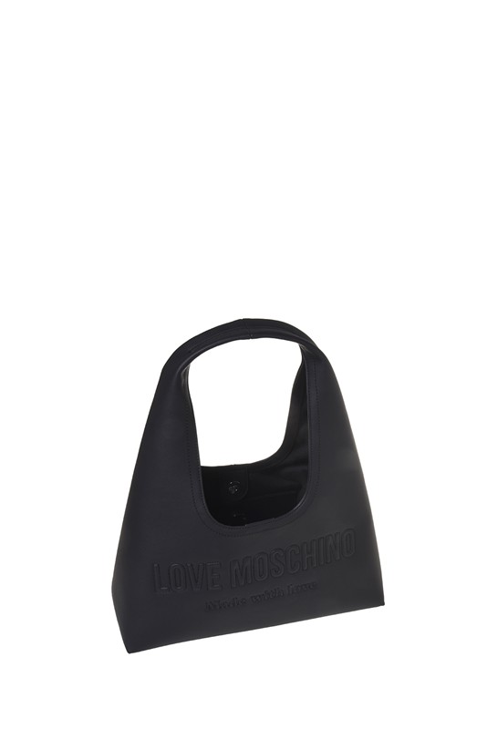 MOSCHINO - Borsa pu grs nero