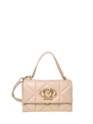 MOSCHINO - Borsa pu embossed burro