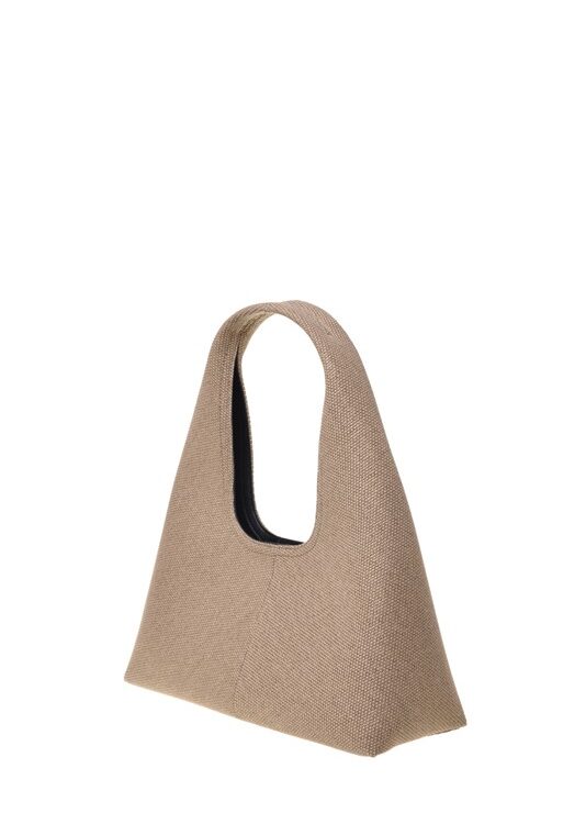 MOSCHINO - Borsa canvas oro