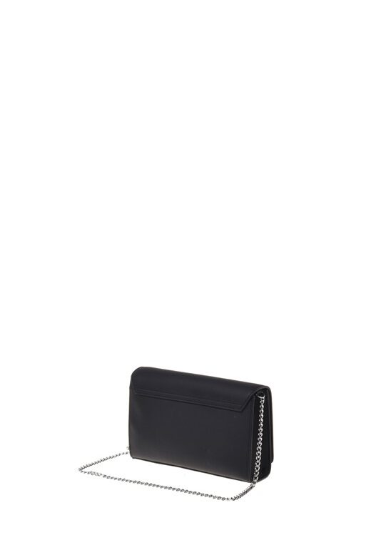 MOSCHINO - Borsa pu grs nero galv.nikel