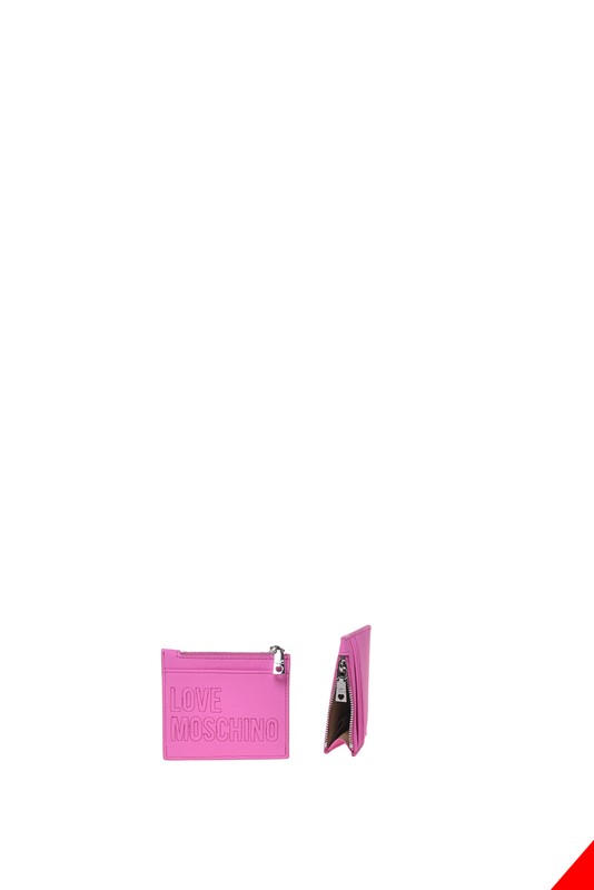 MOSCHINO - Portacarte pu grs fuxia