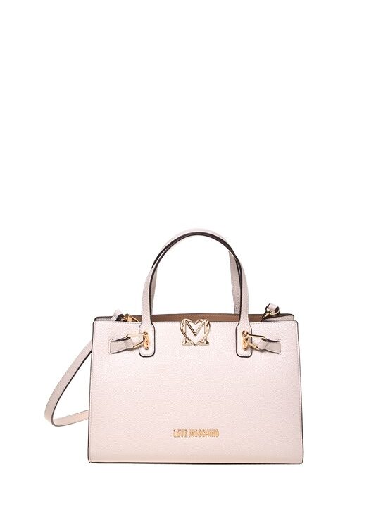 MOSCHINO - Borsa pu grs avorio