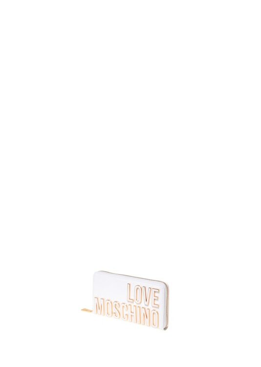 MOSCHINO - Portafoglio pu bianco