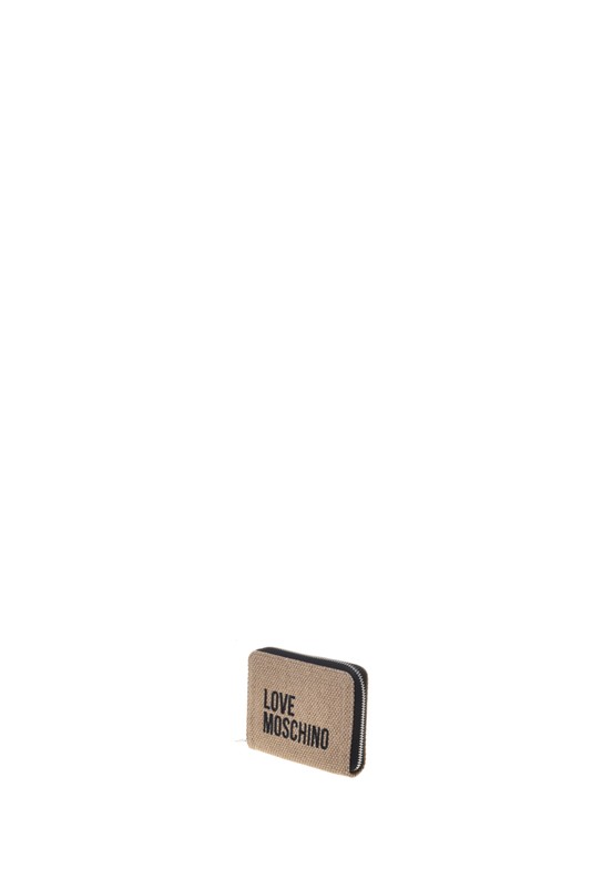 MOSCHINO - Portafoglio canvas oro