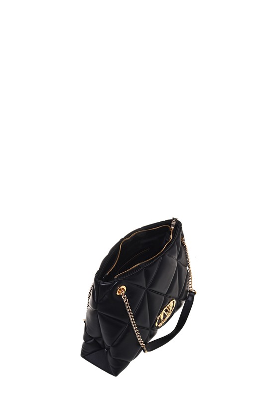 MOSCHINO - Borsa pu embossed nero