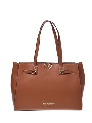 MOSCHINO - Borsa pu grs cuoio