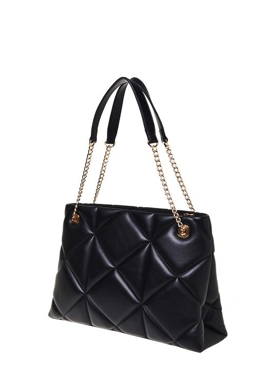 MOSCHINO - Borsa pu embossed nero