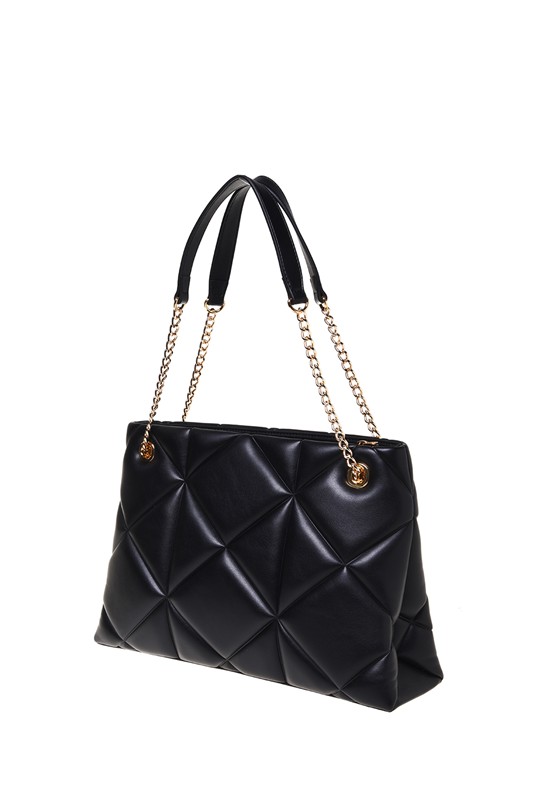 MOSCHINO - Borsa pu embossed nero