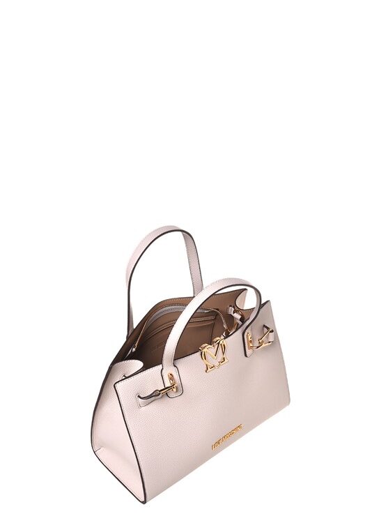MOSCHINO - Borsa pu grs avorio