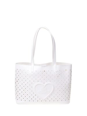 MOSCHINO - Borsa pu bianco