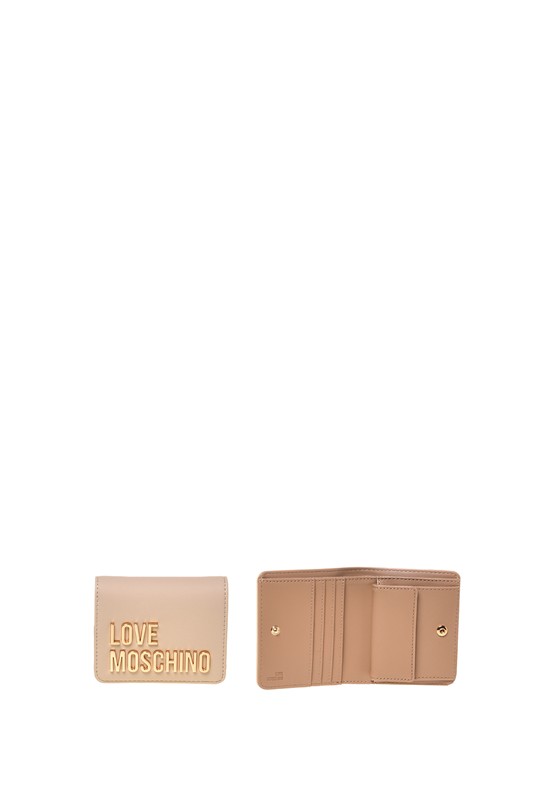 MOSCHINO - Portafoglio grs pu burro
