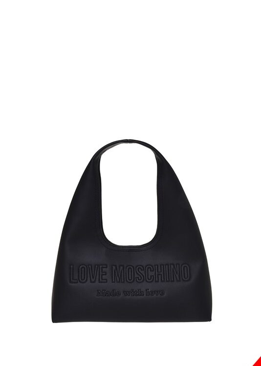 MOSCHINO - Borsa pu grs nero
