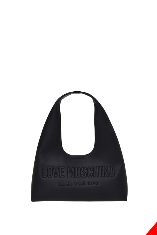 MOSCHINO - Borsa pu grs nero