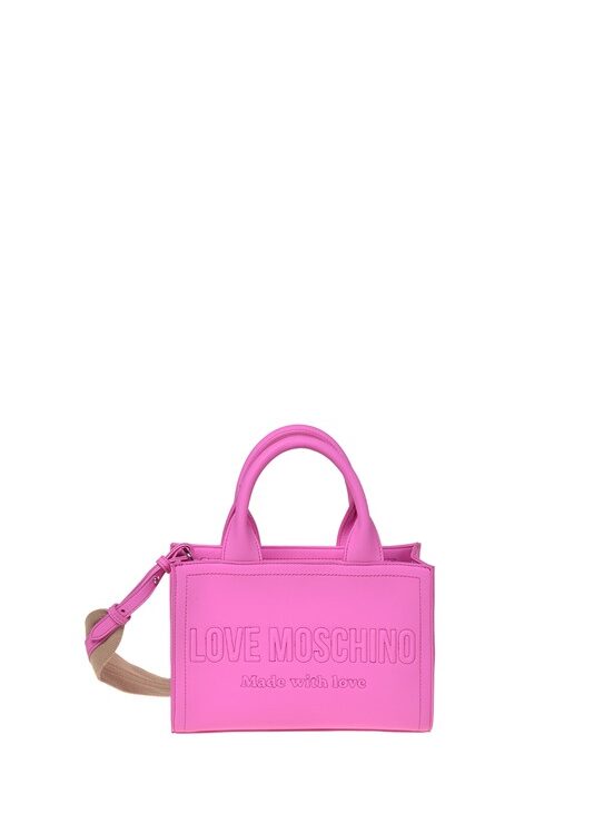 MOSCHINO - Borsa pu grs fuxia
