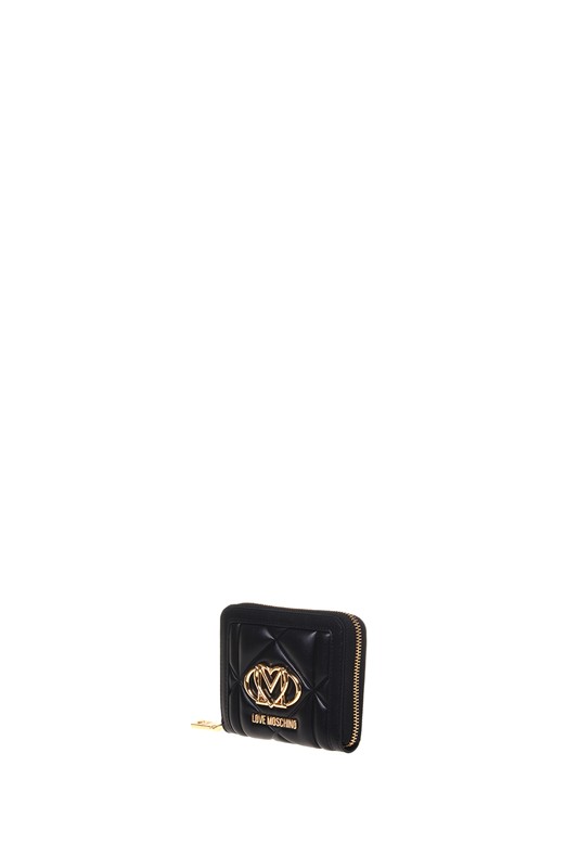 MOSCHINO - Portafoglio pu embossed nero