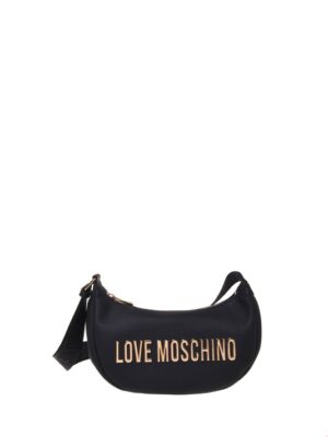 MOSCHINO - Borsa pu grs nero galv.oro