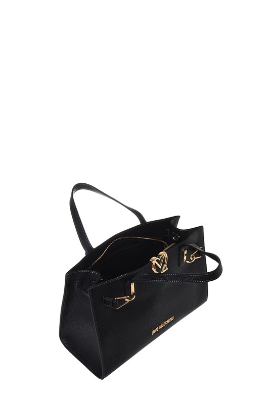MOSCHINO - Borsa pu grs nero